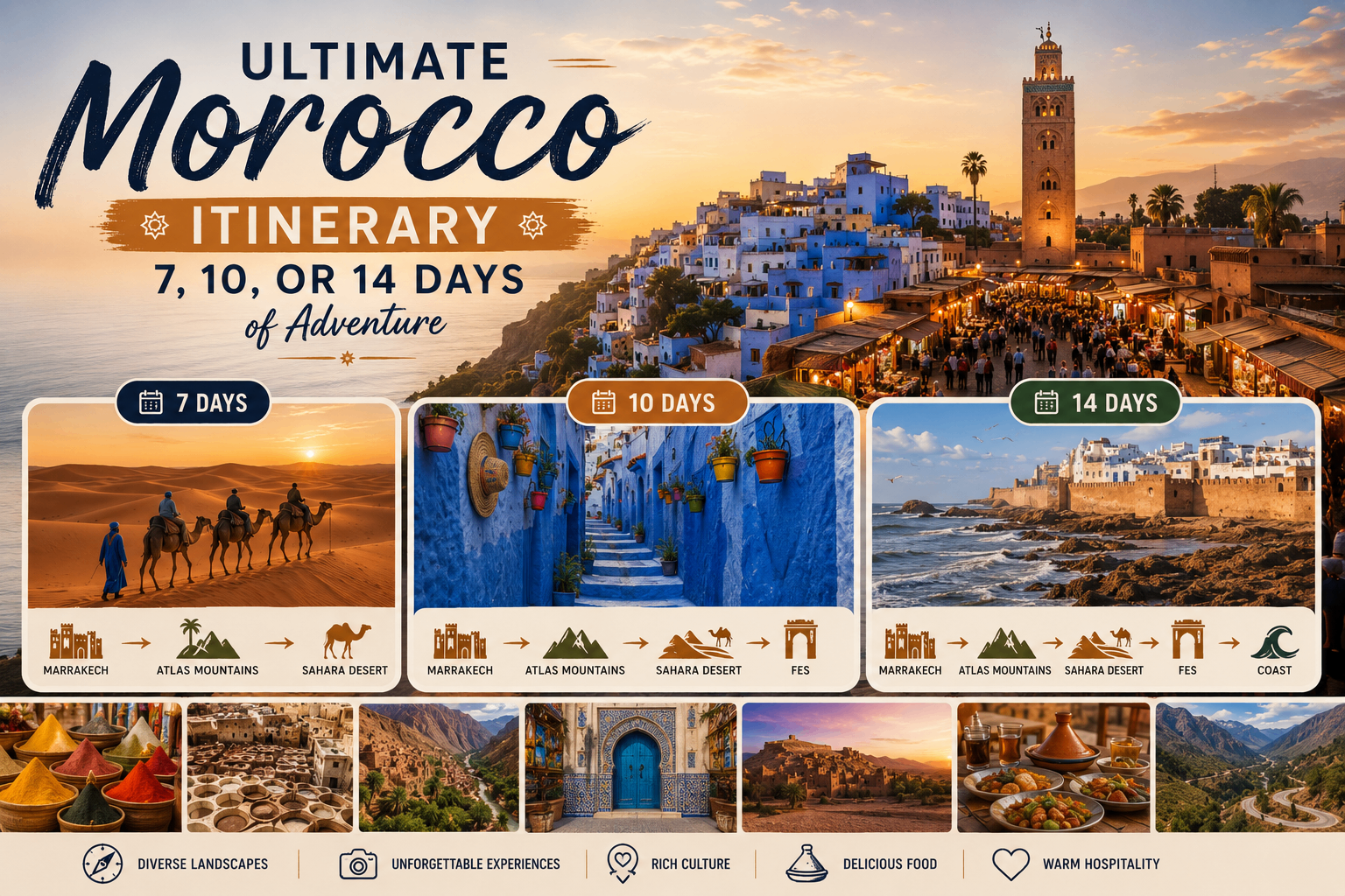 Ultimate Morocco Itinerary: 7, 10, or 14 Days of Adventure