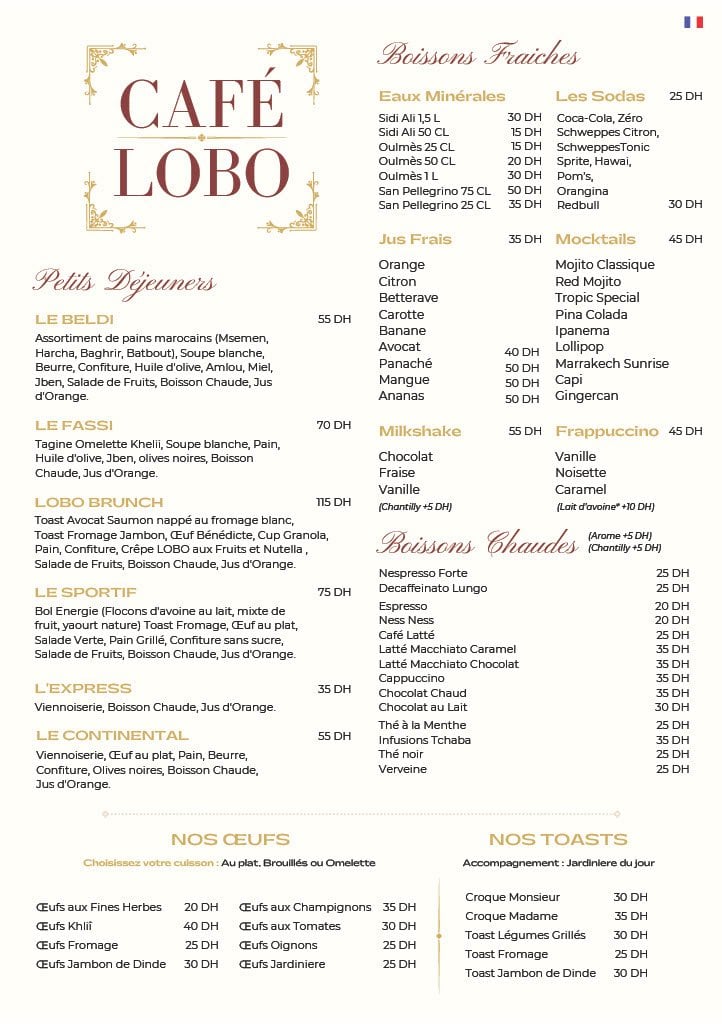 Lobo Café Puerto Madero — menu page 3