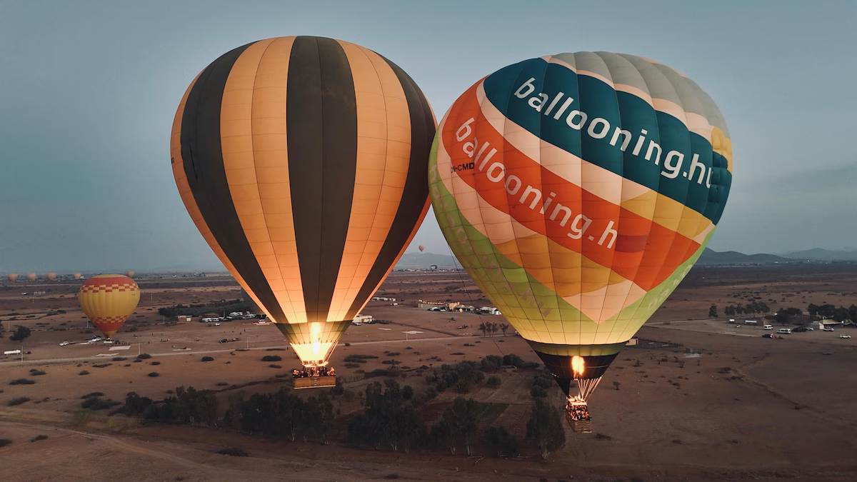 Hot Air Balloon Flight, Panoramic View of Marrakesh