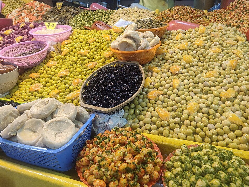Olives and seasonal market provisions