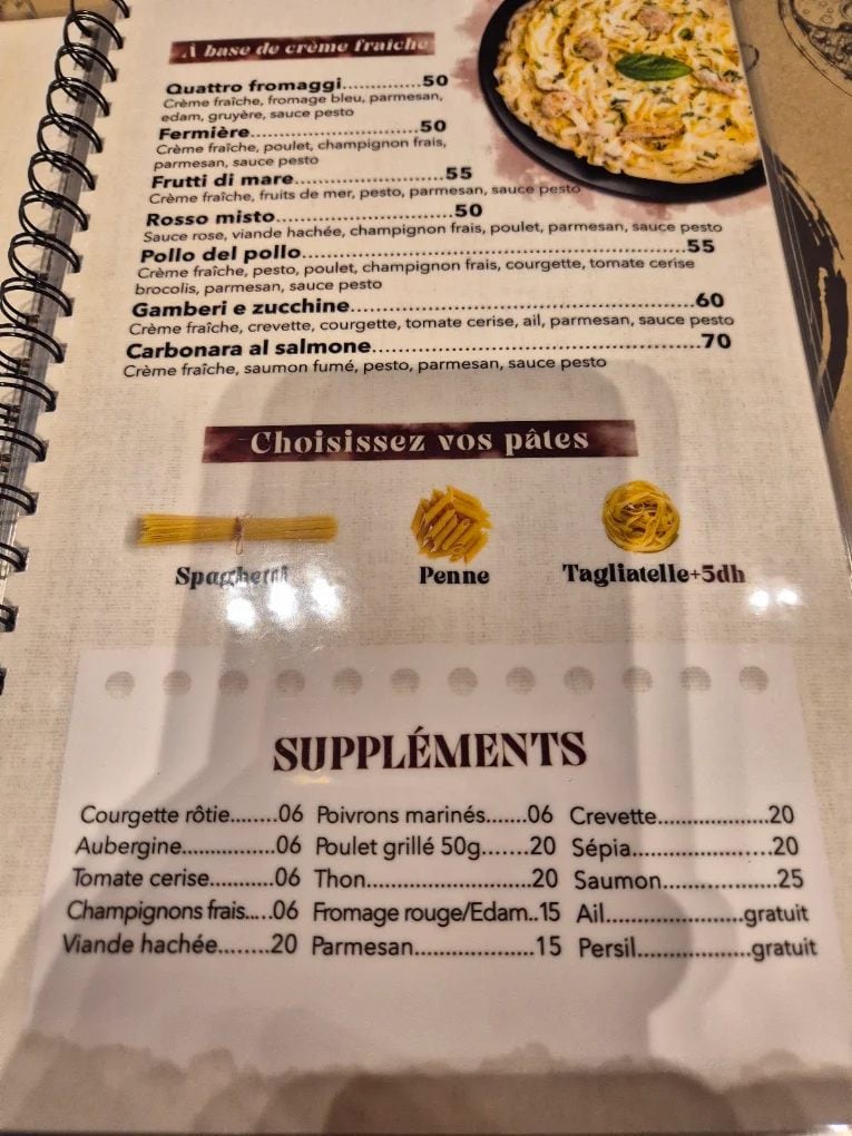 Vitamix Restaurant Marrakech — menu page 1