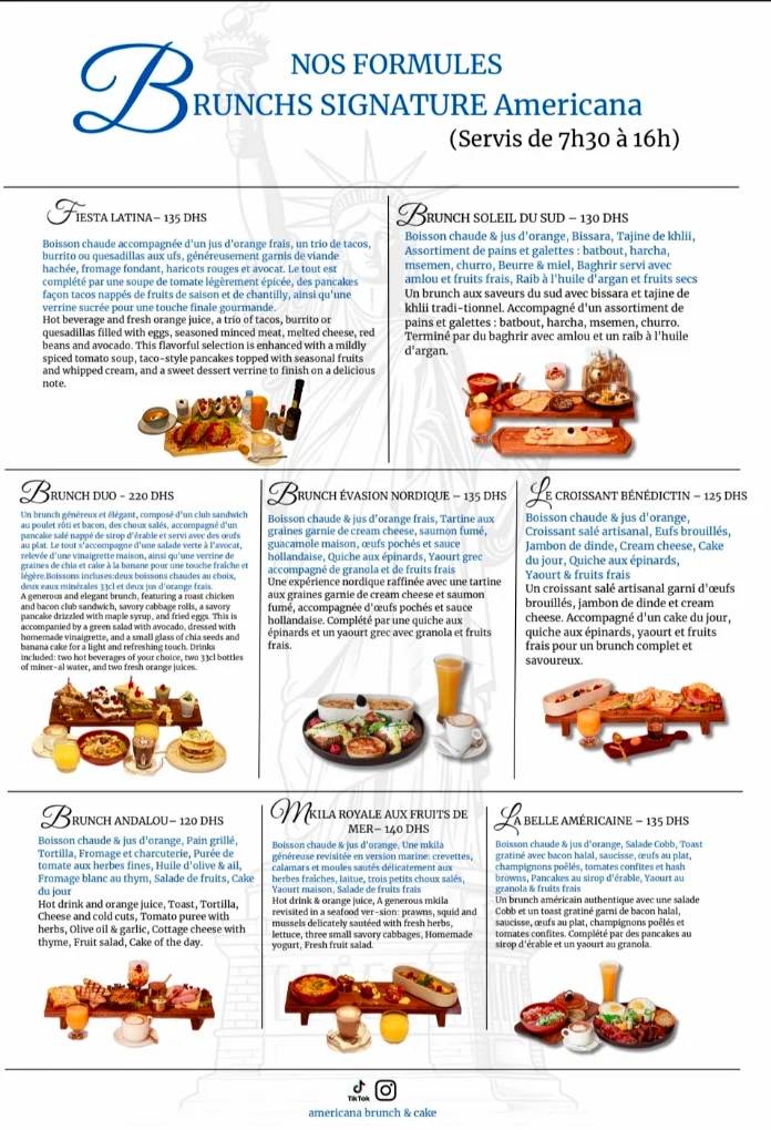 Americana Brunch & Cake, M Avenue — menu page 1