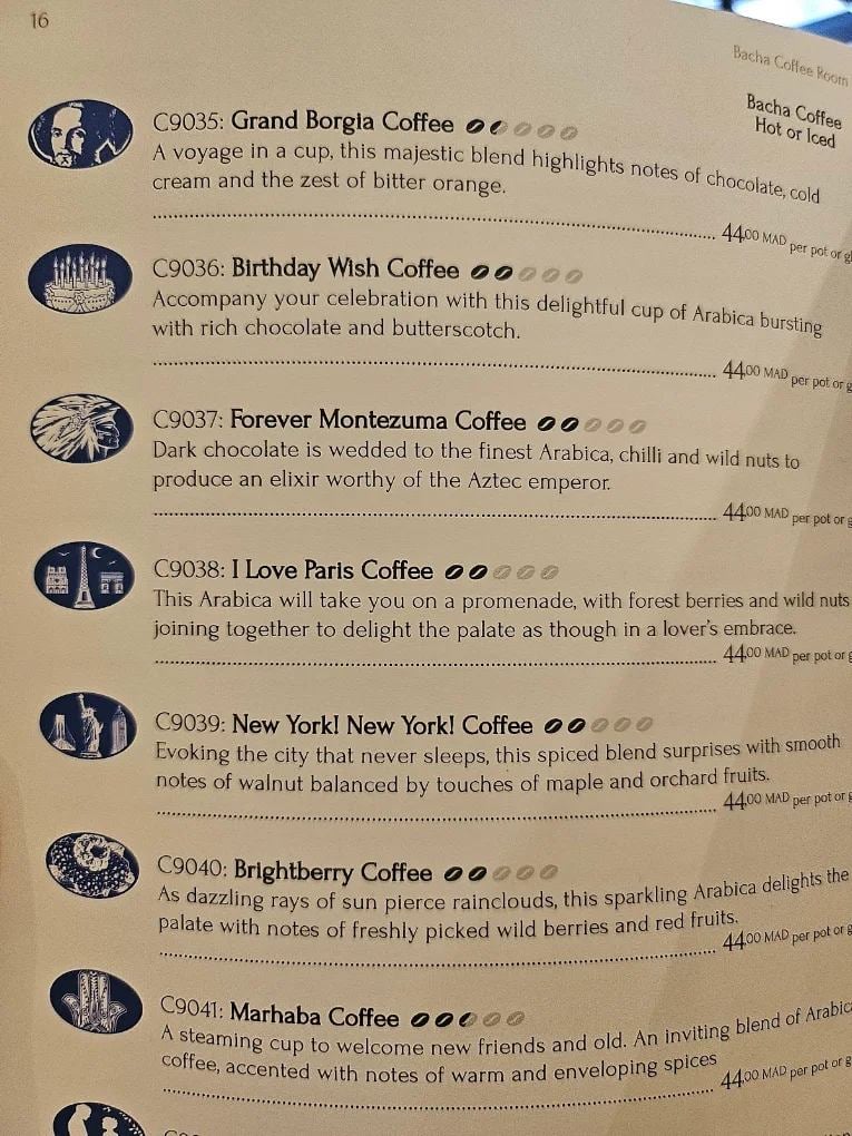 Bacha Coffee — menu page 4