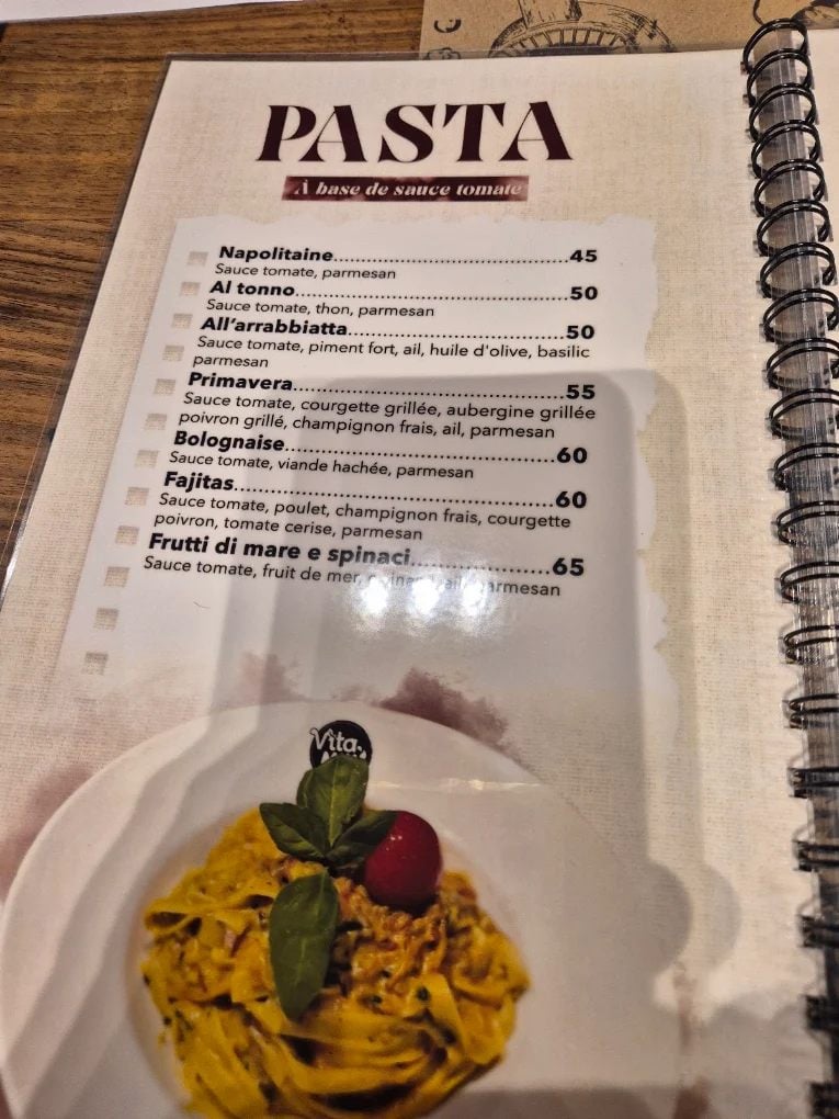 Vitamix Restaurant Marrakech — menu page 4
